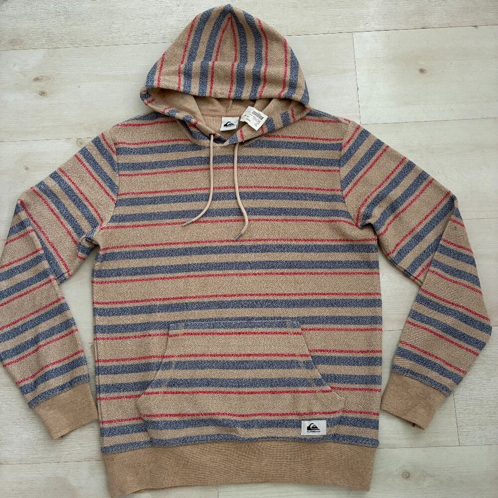 Quiksilver Great Otway Yarn-Dyed Stripe Pullover Hoodie Men’s (NWT) Size M